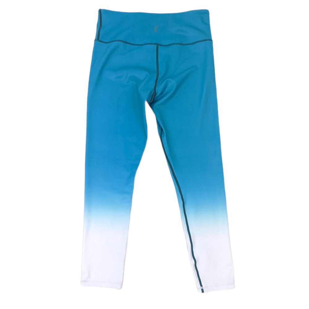 Zyia Active Light N Tight Leggings Teal Ombre Venom Metallic Women 6 8 Blue - Picture 2 of 12